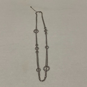 Lia‎ Sophia Inner Circle Silver Tone Long Necklace Retired